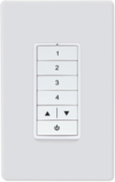 WaveLinx Lite Wallstation, 5 Button Raise / Lower, White.