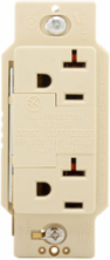 SurgeBloc Duplex Receptacle, 20A, 125V, NEMA 5-20R, 340J, Audible Alarm, Ivory