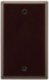 Blank Wallplate, Single-Gang, Standard, Thermoset, Brown