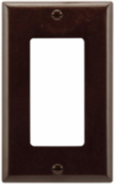 Decorator / GFCI Wallplate, 1-Gang, Standard, Thermoset, Brown