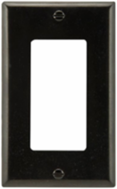 Decorator/GFCI Wallplate, 1-Gang, Standard, Thermoset, Black