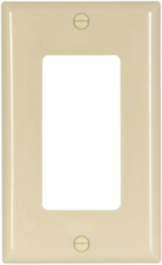 Decorator/GFCI Wallplate, 1-Gang, Standard, Thermoset, Ivory (2151V-BOX)