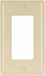 Decorator/GFCI Wallplate, 1-Gang, Standard, Thermoset, Ivory (2151V-BOX)