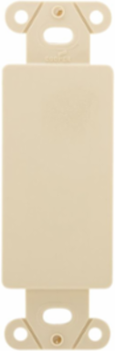 Decorator Wallplate Adapter, Flush Mount, Blank, Thermoplastic, Ivory