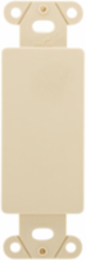 Decorator Wallplate Adapter, Flush Mount, Blank, Thermoplastic, Ivory