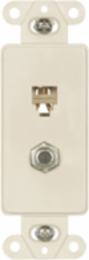 Telephone Jack and Coaxial Adapter Decorator Insert