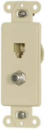 Telephone Jack and Coaxial Adapter Decorator Insert
