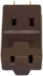 Cube Tap, 3-Outlet, NEMA 1-15R, 15A, 125V, Brown