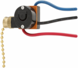 Canopy Switch, Two-Way, Pull Chain, 3A/6A, 125/250V, Brass