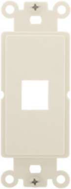 Modular Mounting Strap, 1-Port, Decorator Style, 110 Style, Light Almond