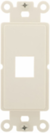 Modular Mounting Strap, 1-Port, Decorator Style, 110 Style, Light Almond