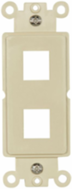 Modular Mounting Strap, 2-Port, 110 Style, Decorator, Ivory