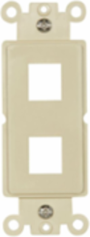 Modular Mounting Strap, 2-Port, 110 Style, Decorator, Ivory