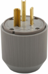 Auto Grip Plug, Extra Heavy-Duty, NEMA 7-30P, 30A, 277V, Nylon, Gray