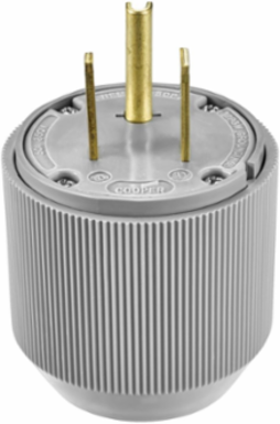 Auto Grip Plug, Extra Heavy-Duty, NEMA 6-50P, 50A, 250V, Nylon, Gray