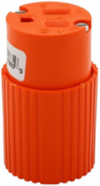 Straight Blade Connector, 15A, 125V, NEMA 5-15R, Thermoplastic, Orange