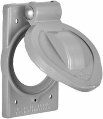 Eaton die cast aluminum single receptacle cover