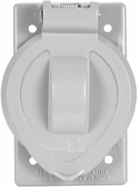 Eaton die cast aluminum single receptacle cover