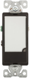 LED Nightlight Receptacle, Decorator, Dimmable, 15A, 120 V, 1W, Black