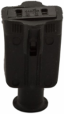 Straight Blade Connector, Non-Grounding, NEMA 1-15R, 15A, 125V, Thermoplastic Rubber, Black