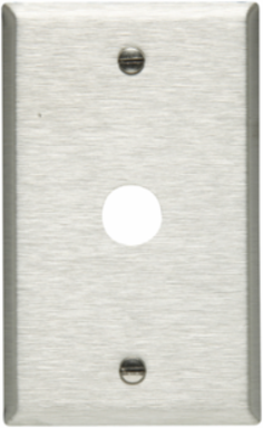 Eaton metal telephone and coaxial wallplate