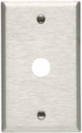 Eaton metal telephone and coaxial wallplate
