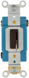Locking Switch, Three-Way, 15A, 120/277V, Key Actuator, Maintained, Urea, Brown