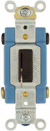 Locking Toggle Switch, Four-Way, 15A, 120/277V, Key Actuator, Maintained, Brown, Urea