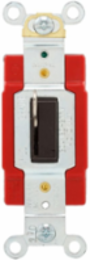 Locking Toggle Switch, Single-Pole, 20A, 120/277V, Key Actuator, Maintained, Brown, Urea