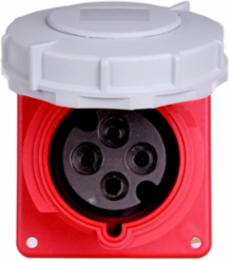Pin and Sleeve Receptacle, 30/32A, 380-415V, 3-Pole 4-Wire, Female, Nylon, IP69K