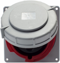 Pin and Sleeve Receptacle, 100/125A, 200-415V, 4-Pole 5-Wire, Nylon, IP69K