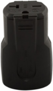 Straight Blade Connector, Quick Grip, NEMA 6-20R, 20A, 250V, #16-12 AWG, Black