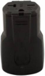 Straight Blade Connector, Quick Grip, NEMA 6-20R, 20A, 250V, #16-12 AWG, Black
