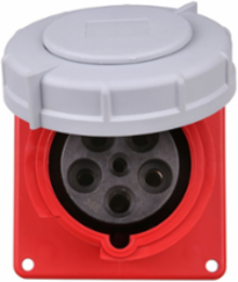 Pin and Sleeve Receptacle, IEC 60309, 60/63A, 200-415V, 4-Pole, 5-Wire, IP69K