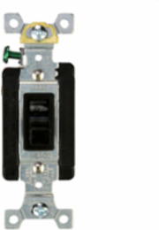 Manual Motor Controller, Two-Pole, 20/30A, 600/250V, Single-Phase, Flush Mount, With Cover Plate