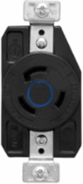 Eaton Arrow Hart Color Coded Locking Receptacle — Color: Blue Black, Voltage Rating: 3Ø 250 V, Number Of Poles: Three-pole, Number Of Wires: 3, Amperage Rating: 20A, Design Type: Ultra grip