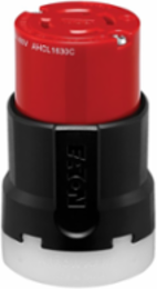 Locking Connector, Color-Coded, 30A, 3Ø 480V, 3-Pole 4-Wire, L16-30, Black/Red, Nylon