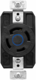 Eaton Arrow Hart Color Coded Locking Receptacle, #14-8 AWG, 30A, Industrial, 3ØY 120/208 V,Blue, Black, Ultra grip, Glass filled Nylon, L18-30, Four-pole, Four-wire, Glass-filled Nylon, -40°C (w/o impact) to 70°C (-40°F to 158°F)