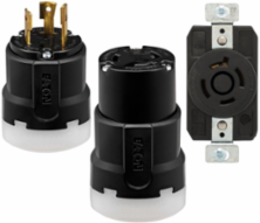 Eaton Arrow Hart Color Coded Locking Receptacle, #14-8 AWG, 20A, Industrial, 3ØY 347/600 V,Black, Black, Ultra grip, Glass filled Nylon, L23-20, Four-pole, Five-wire, Glass-filled Nylon, -40°C (w/o impact) to 70°C (-40°F to 158°F)