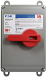 Eaton standard grade motor control disconnect switch — Amperage Rating: 30A, Mounting Method: Offset Flush, Special Features: PLC auxiliary contact