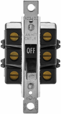 Manual Motor Controller, 40A, 600 V, Three-Pole, Three-Phase, NEMA 3R, Box Lug, Gray