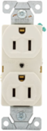 Duplex Receptacle, Commercial Grade, 15A, 125V, NEMA 5-15R, Light Almond
