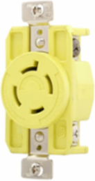 Locking Receptacle, Corrosion Resistant, NEMA L14-20, 20A, 125/250 V, #12-10 AWG, Yellow