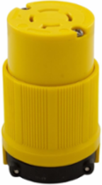 Locking Connector, Corrosion Resistant, NEMA L15-20, 20A, 3-Phase 250 V, #14-8 AWG, Yellow