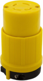 Locking Connector, Corrosion Resistant, NEMA L15-30, 30A, 3-Phase 250 V, #14-8 AWG, Yellow