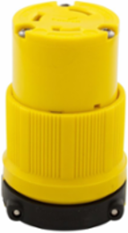 Locking Connector, Corrosion Resistant, NEMA L5-30, 30A, 125 V, #14-8 AWG, Yellow
