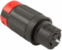 Locking Connector, California Standard, Pro Grip, 50A, 250V, Two-Pole, Non-NEMA, Red/Black