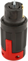 Locking Connector, California Standard, Pro Grip, 50A, 3Ø 250V, Three-Pole, Non-NEMA, Red/Black