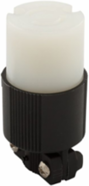 Locking Connector, Safety Grip, 20A, 250V, Two-Pole, Two-Wire, Nylon, Black