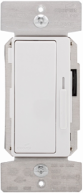 Eaton decorator dimmer, Preset feature, #14 - 12 AWG, 120/277V, Bck and sd wiring, Slide actuator, Almond, ivory, wht, 1000 sq ft coverage illumination, LED, FLR, 1-pole, 3-way, 1200W, 1660W 736827